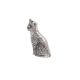 Silver Brass Sitting Cat Agarbatti Holder Stand